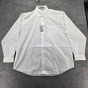 Jockey Shirt Mens XL Button Up Long Sleeve White